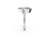 White gold Marquise Halo Diamond Engagement Ring with Split Shank Band and Four-Prong Setting_8