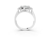 White gold Marquise Halo Diamond Engagement Ring with Split Shank and Four-Prong Setting_63