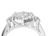 White gold Marquise Halo Diamond Engagement Ring with Split Shank and Four-Prong Setting_64