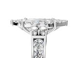 White gold Marquise Halo Diamond Engagement Ring with Split Shank and Four-Prong Setting_65