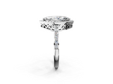 White gold Marquise Halo Diamond Pavé Band Ring with Prong Setting_41