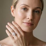 White gold Marquise Halo Diamond Pavé Solitaire Ring_13