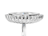 White gold Marquise Halo Diamond Ring with Milgrain Edge and Round Prong Setting_72