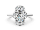 White gold Marquise Halo Diamond Ring with Round Cluster Setting, Solitaire Band, and Four-Prong Setting_45