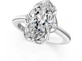 White gold Marquise Halo Diamond Ring with Round Cluster Setting, Solitaire Band, and Four-Prong Setting_46
