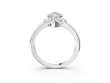 White gold Marquise Halo Diamond Ring with Round Cluster Setting, Solitaire Band, and Four-Prong Setting_48