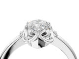 White gold Marquise Halo Diamond Ring with Round Cluster Setting, Solitaire Band, and Four-Prong Setting_53