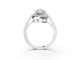 White gold Marquise Halo Diamond Ring with Split Shank and Four-Prong Setting_72