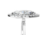 White gold Marquise Halo Diamond Solitaire with Pavé Band and Four-Prong Setting_128