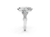 White gold Marquise Halo Diamond Split Shank Pave Ring_16