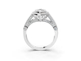 White gold Marquise Halo Diamond Split Shank Pave Ring_17