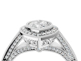 White gold Marquise Halo Diamond Split Shank Pave Ring_18