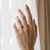 White gold Marquise Halo Diamond Split Shank Pave Ring_25