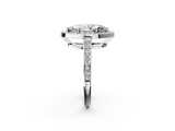White gold Marquise Halo Pavé Diamond Engagement Ring with Bezel Setting_22