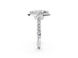 White gold Marquise Halo Pavé Diamond Engagement Ring with Four-Prong Setting_28