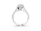 White gold Marquise Halo Pavé Diamond Engagement Ring with Four-Prong Setting_29