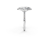 White gold Marquise Halo Pavé Diamond Engagement Ring with Four-Prong Setting_5