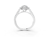 White gold Marquise Halo Pavé Diamond Engagement Ring with Four-Prong Setting_6