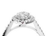 White gold Marquise Halo Pavé Diamond Engagement Ring with Four-Prong Setting_7