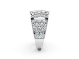 White gold Marquise Halo Pave Diamond Engagement Ring with Milgrain Detailing_51