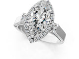 White gold Marquise Halo Pave Split Shank Prong Setting Ring_27