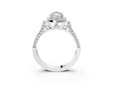 White gold Marquise Halo Pave Split Shank Prong Setting Ring_29