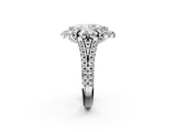 White gold Marquise Halo Split Shank Diamond Engagement Ring with Pave Band and Four-Prong Setting_56