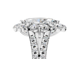 White gold Marquise Halo Split Shank Diamond Engagement Ring with Pave Band and Four-Prong Setting_59