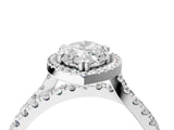 White gold Marquise Halo Split Shank Diamond Ring with Pavé Setting_30