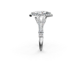 White gold Marquise Halo Split Shank Diamond Ring with Prong Setting_25