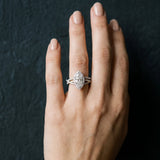 White gold Marquise Halo Split-Shank Diamond Ring with Prong Setting_6