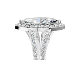 White gold Marquise Halo Split Shank Pave Diamond Ring with Four-Prong Setting_52