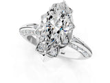 White gold Marquise Halo Split Shank Pave Diamond Ring with Petal Prong Setting_21
