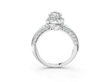 White gold Marquise Halo Split Shank Pave Diamond Ring with Petal Prong Setting_24