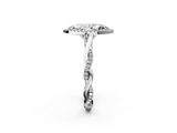White gold Marquise Halo Twist Band Solitaire Ring_36