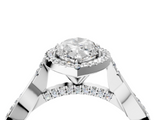 White gold Marquise Halo Twist Band Solitaire Ring_41