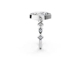 White gold Marquise Milgrain Marquise Diamond Twist Band Ring_43