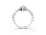 White gold Marquise Milgrain Marquise Diamond Twist Band Ring_44