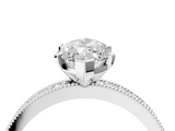 White gold Marquise Milgrain Pave Diamond Engagement Ring with Four-Prong Setting_138