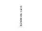 White gold Marquise Moissanite Eternity Band with U-Prong Setting_14