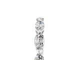 White gold Marquise Moissanite Eternity Band with U-Prong Setting_17