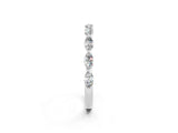 White gold Marquise Moissanite Half Eternity Band with Prong Setting_26
