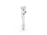 White gold Marquise Moissanite Twisted Band with Prong Setting_8