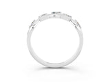 White gold Marquise Moissanite Twisted Band with Prong Setting_9