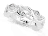 White gold Marquise Moissanite Vine Eternity Band with Bezel Setting_19