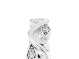 White gold Marquise Moissanite Vine Eternity Band with Bezel Setting_23