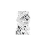 White gold Marquise Moissanite Vine Eternity Band with Bezel Setting_35