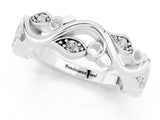 White gold Marquise Moissanite Vine Eternity Band with Bezel Setting_42