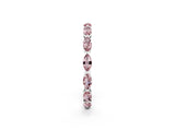 White gold Marquise Morganite Eternity Band with U-Prong Setting_14