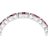 White gold Marquise Morganite Eternity Band with U-Prong Setting_16